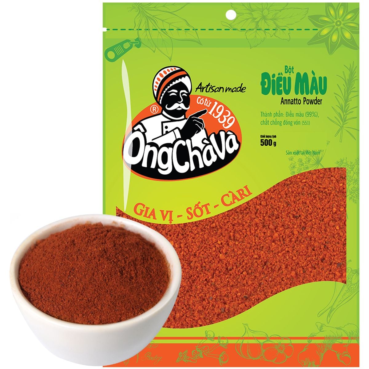  Bột Điều Màu 500gr 