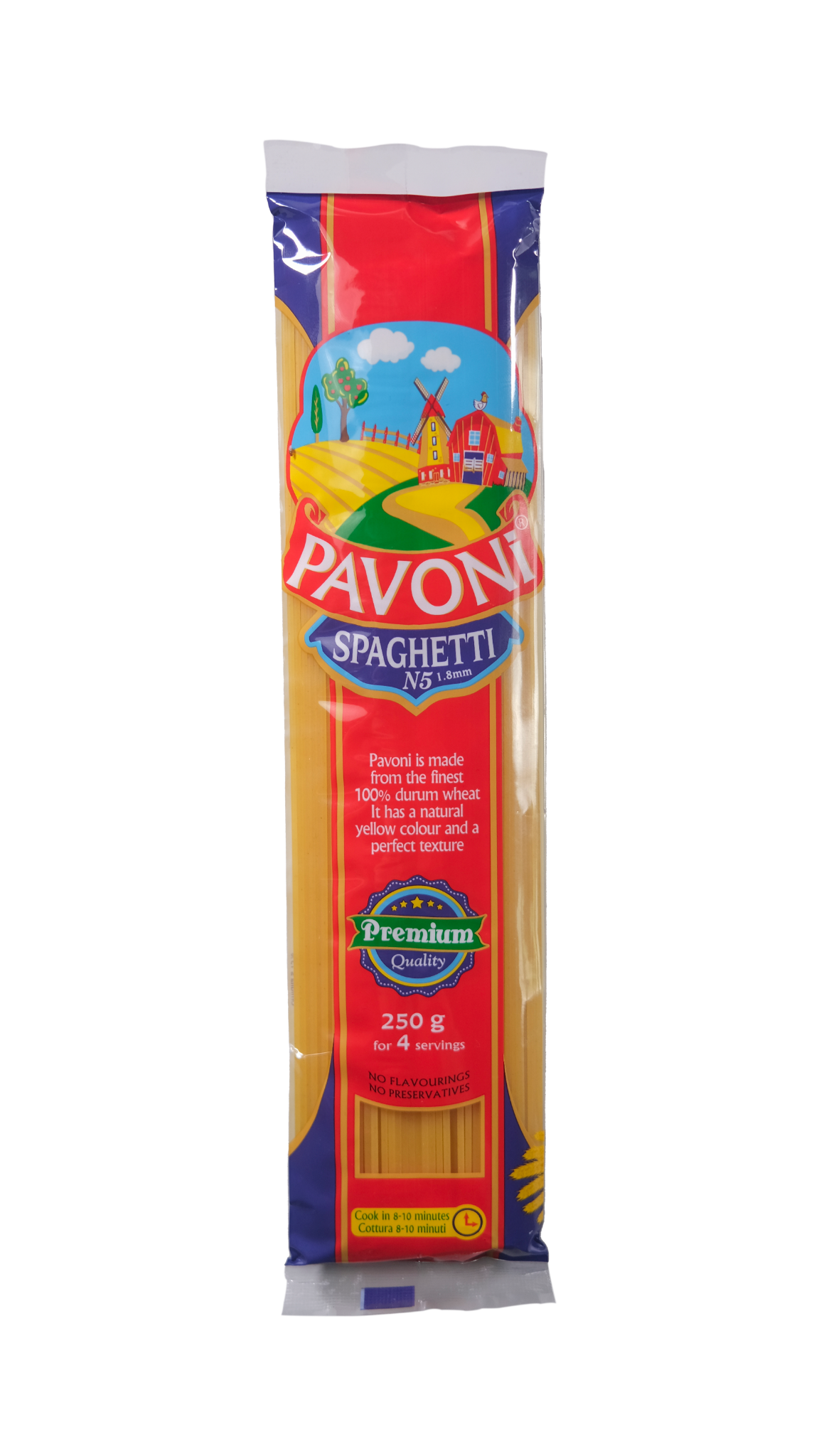  Mỳ Ý Spaghetti N5 1.8mm Pavoni 250gr 