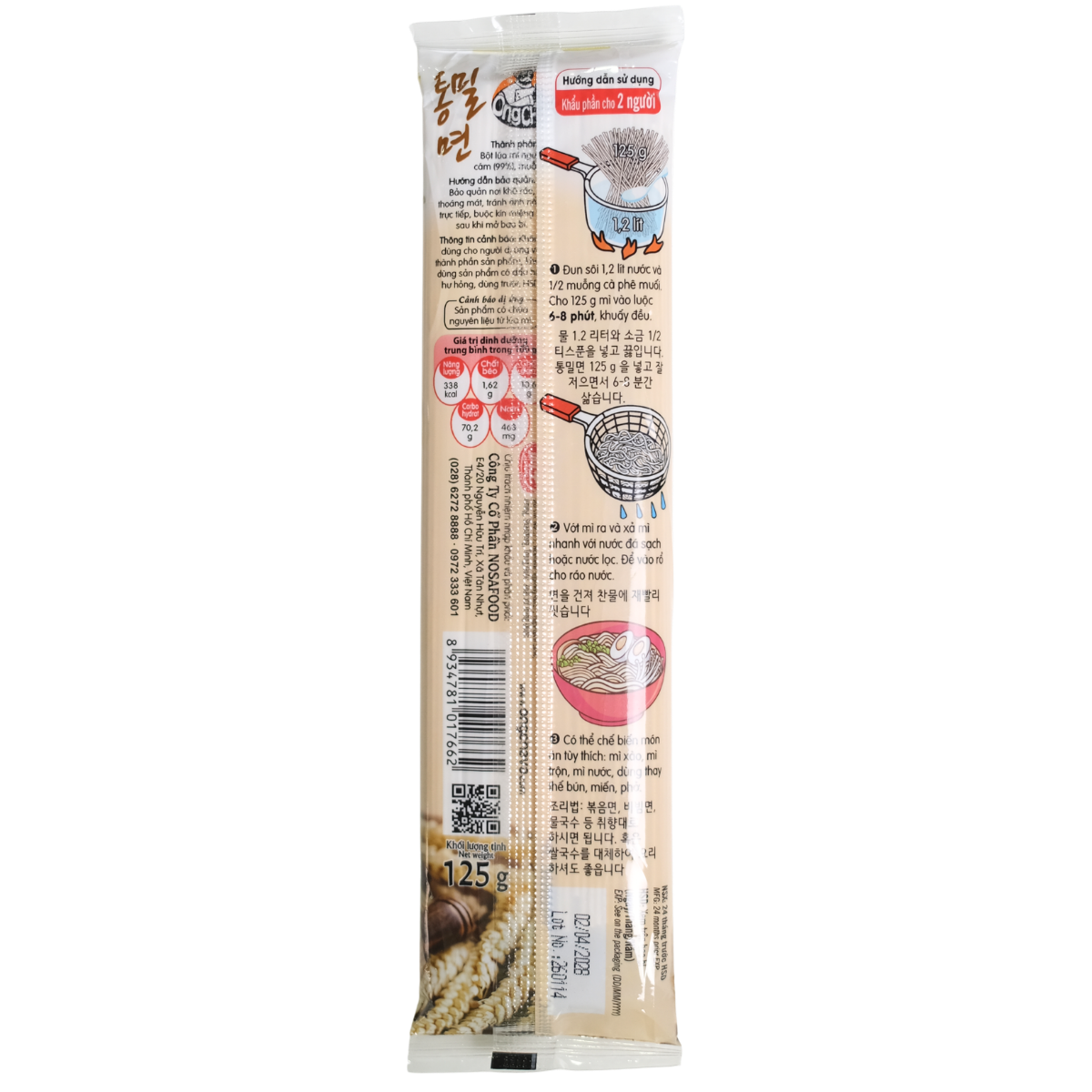  Mì Nguyên Cám 125gr 