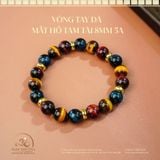  Vòng Tay Đá Mắt Hổ Tam Tài 8mm 5A 