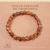  Vòng Tay Đá Thạch Anh Tóc Nâu Đỏ 7mm 7A 