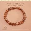  Vòng Tay Đá Thạch Anh Tóc Nâu Đỏ 7mm 7A 