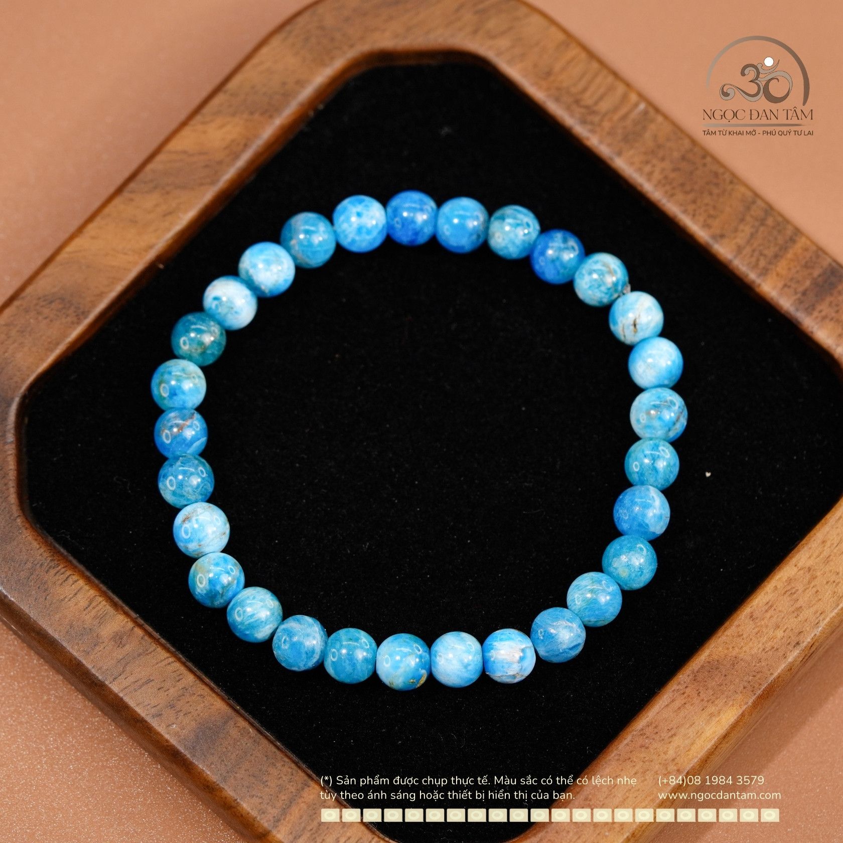  Vòng Tay Đá  Apatite 6mm 2A 