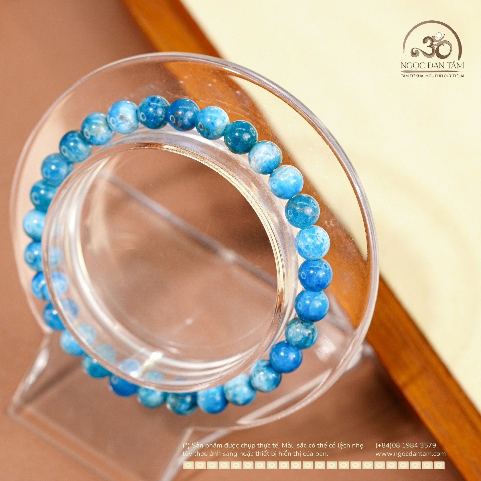  Vòng Tay Đá  Apatite 6mm 2A 