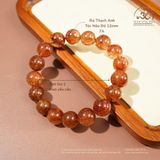  Vòng Tay Đá Thạch Anh Tóc Nâu Đỏ 12mm 7A 
