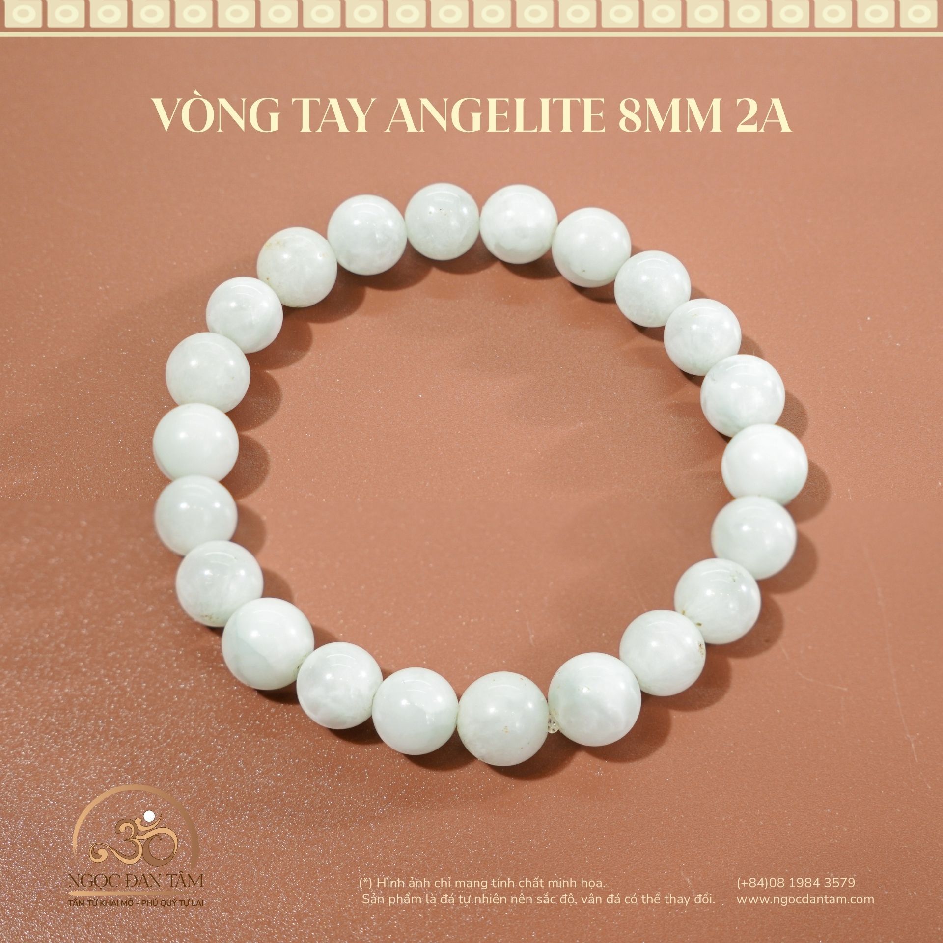  Vòng Tay Angelite 8mm 2A 
