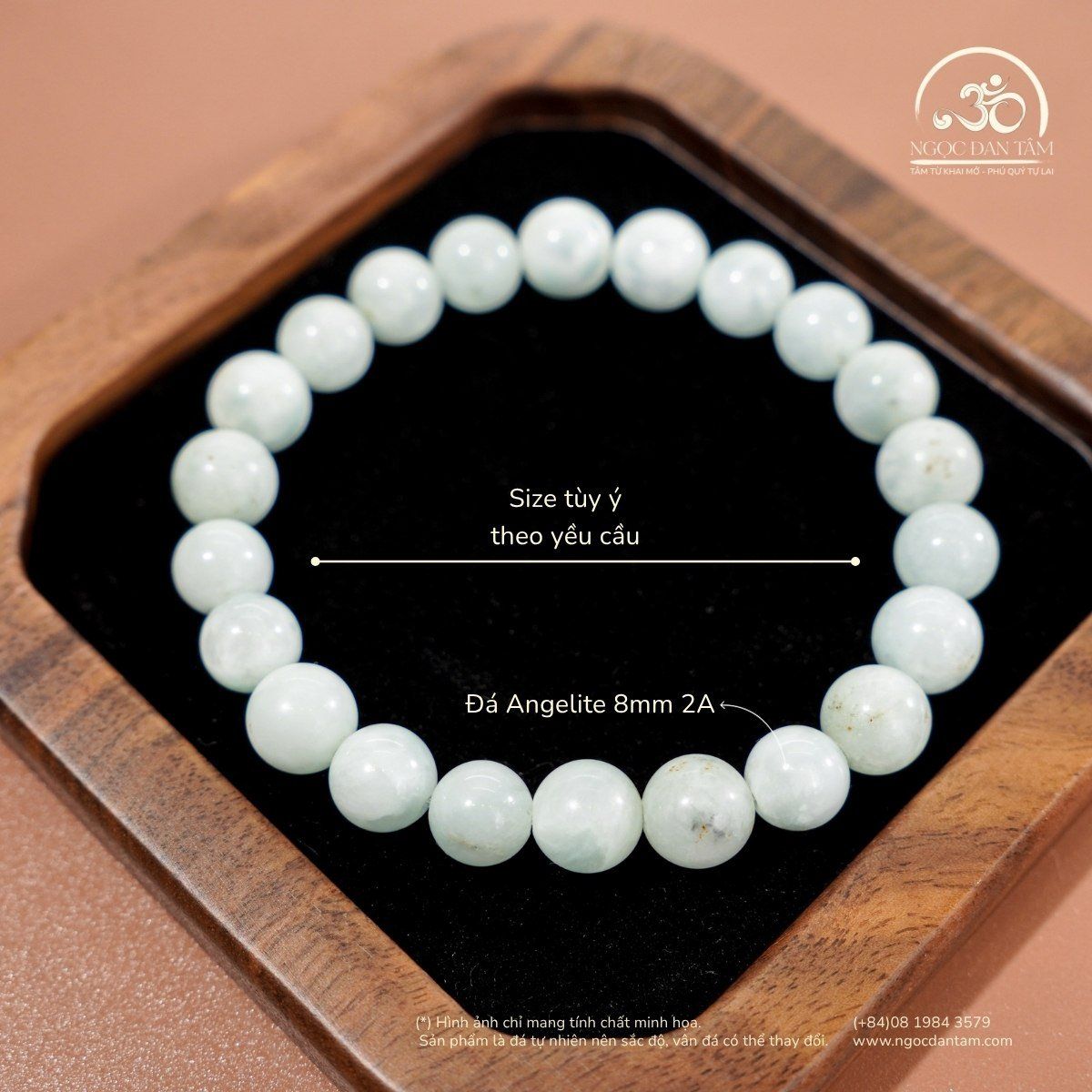 Vòng Tay Angelite 8mm 2A 