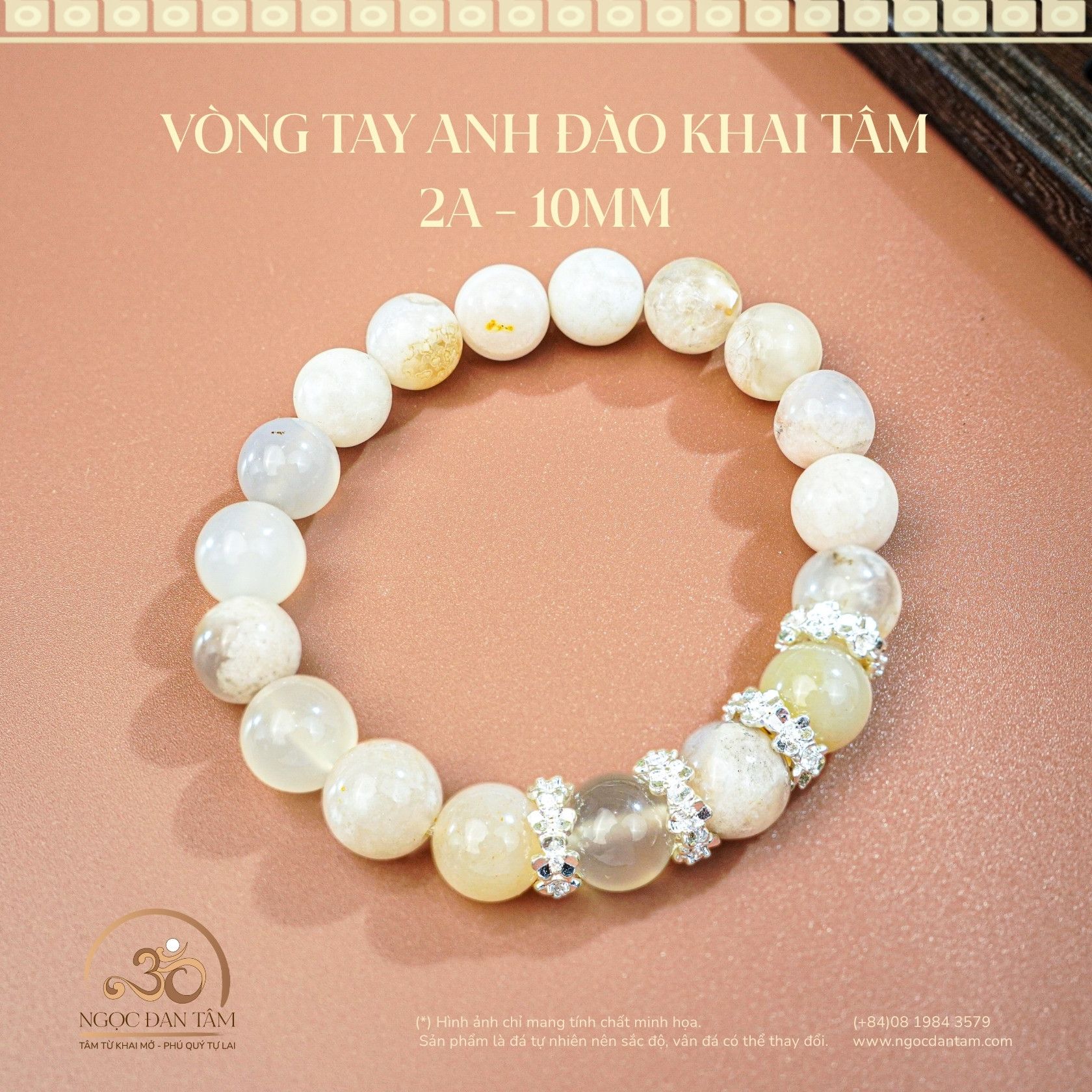  Vòng Tay Anh Đào Khai Tâm 2A - 10mm 