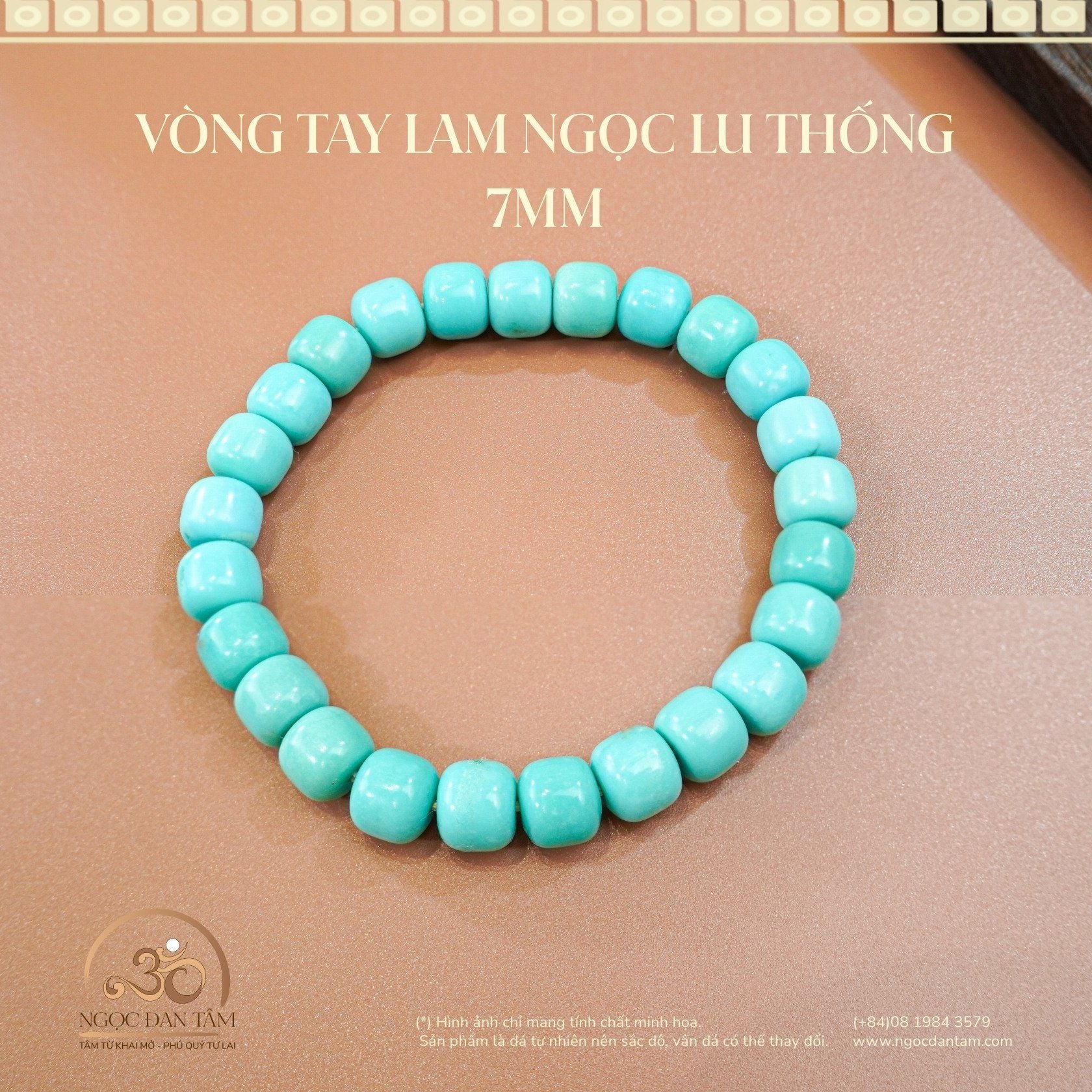  Vòng Tay Lam Ngọc Lu Thống 7mm 