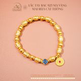  Lắc Tay Bạc Mạ Vàng Mai Rùa Cát Tường 