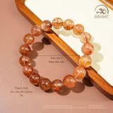  Vòng Tay Đá Thạch Anh Tóc Nâu Đỏ 12mm 7A 