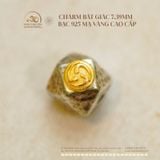  Charm Bát Giác 7.39mm - Bạc 925 Mạ Vàng 