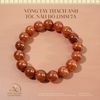  Vòng Tay Thạch Anh Tóc Nâu Đỏ 13mm 7A 
