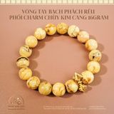  Vòng Tay Bạch Phách Rêu Phối Charm Chùy Kim Cang 16gram 