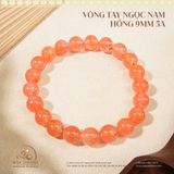  Vòng Tay Ngọc Nam Hồng 9mm 5A 