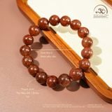  Vòng Tay Thạch Anh Tóc Nâu Đỏ 13mm 7A 