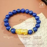  Vòng Tay Ngọc Lưu Ly 10mm 2A Phối Charm Tỳ Hưu 