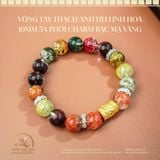  Vòng Tay Thạch Anh Ưu Linh Hoa 10mm 5A Phối Charm Rồng 2 Màu Đá 