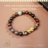 Vòng Tay Gỗ Hóa Thạch 8mm 2A Phối Charm Tỳ Hưu