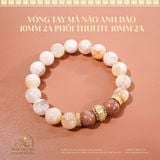  Vòng Tay Mã Não Anh Đào 10mm 2A Phối Đá Thulite 10mm 2A 