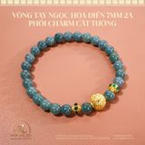 Vòng Tay Ngọc Hòa Điền 7mm 2A Phối Charm Cát Tường 