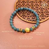  Vòng Tay Ngọc Hòa Điền 7mm 2A Phối Charm Cát Tường 