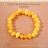  Vòng Tay Hổ Phách Vàng Bơ 14gram 