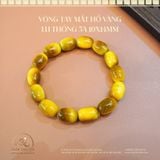 Vòng Tay Đá Mắt Hổ Vàng Lu Thống 5A 10x14mm 