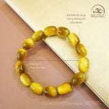  Vòng Tay Đá Mắt Hổ Vàng Lu Thống 5A 10x14mm 