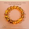 Vòng Tay Hổ Phách Vàng Nắng Ánh Xanh 25gram