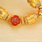  Lắc Tay Bạc Mạ Vàng Mai Rùa Cát Tường 