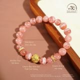  Vòng Tay Đá Đào Hoa Cát Tường 8mm 5A 