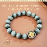  Vòng Tay Mắt Chim Ưng Xám 6A - 10mm Phối Charm Bánh Xe Pháp Luân 