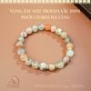 Vòng Tay Đá Mặt Trời Đa Sắc Phối 8mm Charm Mạ Vàng
