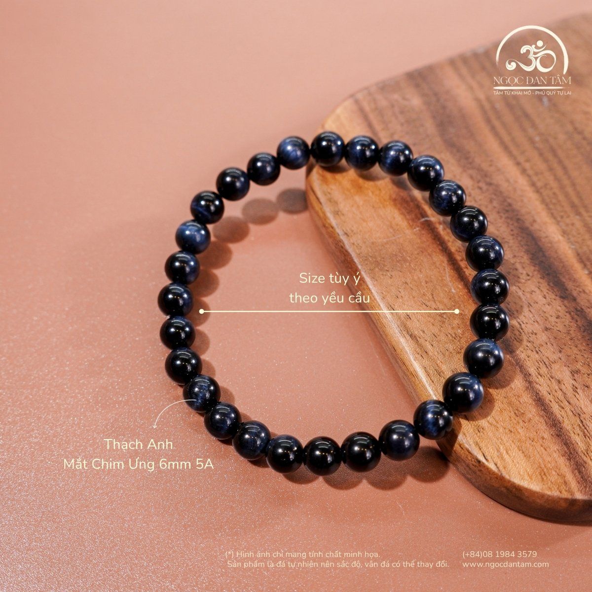  Vòng Tay Thạch Anh Mắt Chim Ưng 6mm - 8mm - 10mm 5A 