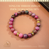  Vòng Tay Thulite 8mm 2A Phối Charm Đồng Tiền 