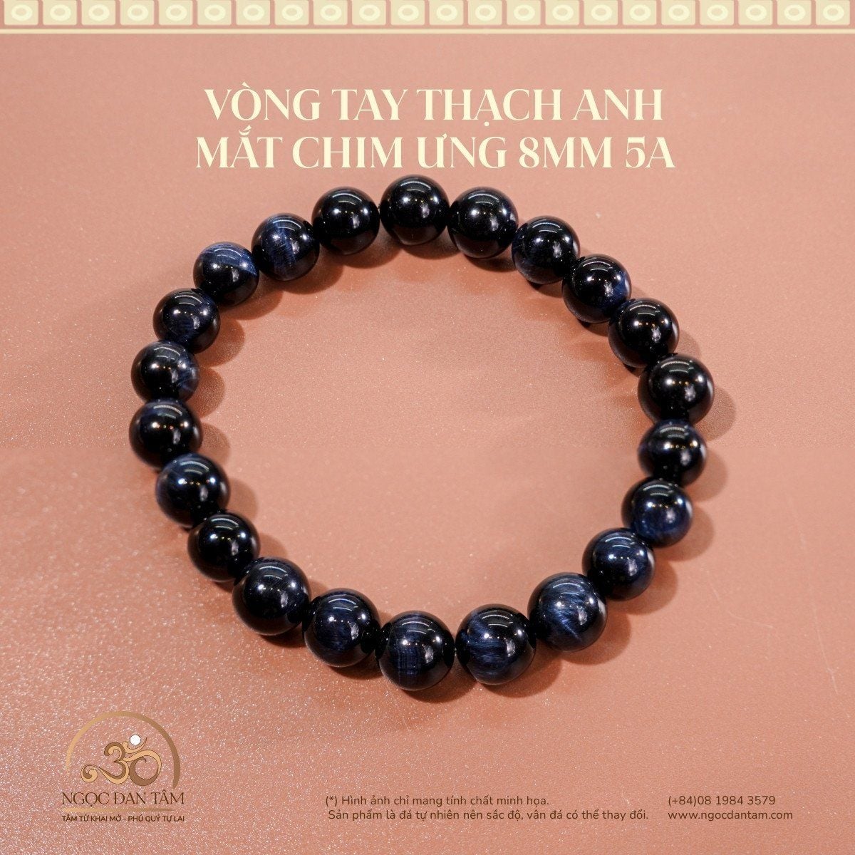  Vòng Tay Thạch Anh Mắt Chim Ưng 6mm - 8mm - 10mm 5A 