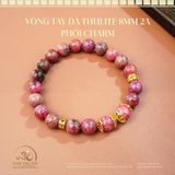  Vòng Tay Đá Thulite 8mm 2A Phối Charm 