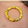 Vòng Tay Đá Mắt Hổ Vàng 8mm 5A Charm Bánh Xe Pháp luân