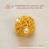 Charm Đệm Túi Cầu Ngọc Trai 11,49mm - Kim Loại Mạ Vàng Cao Cấp