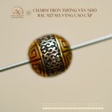  Charm Tròn Tường Vân Nhỏ - Bạc 925 Mạ Vàng Cao Cấp 