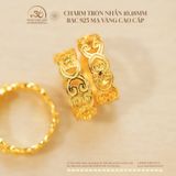  Charm Tròn Nhẫn 10.18mm - Bạc 925 Mạ Vàng Cao Cấp 