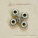  Charm Bánh Xe Bạc 5,22mm - Charm Bạc Cao Cấp 