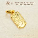  Mặt Dây Chuyền Thẻ Bài Vàng - Bạc 925 Mạ Vàng Cao Cấp 