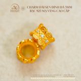  Đài Sen Đính Đá - Bạc 925 Mạ Vàng Cao Cấp 