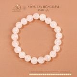  Vòng Tay Thạch Anh Hồng Đậm 8mm 4A 