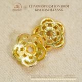  Charm Đệm Ốp Hoa Lớn 10mm - Kim Loại Mạ Vàng Cao Cấp 