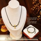  Vòng Tay + Vòng Cổ Thắt Dây Charm Chùy Kim Cang Bạc 925 Mạ Vàng Cao Cấp 