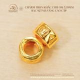  Charm Tròn Khắc Chú Om 5.39mm - Bạc 925 Mạ Vàng Cao Cấp 