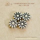  Charm Đệm Hoa Cúc 6mm - Bạc Cao Cấp 